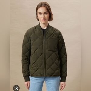 Frank And Oak Green Bomber Jacket Small